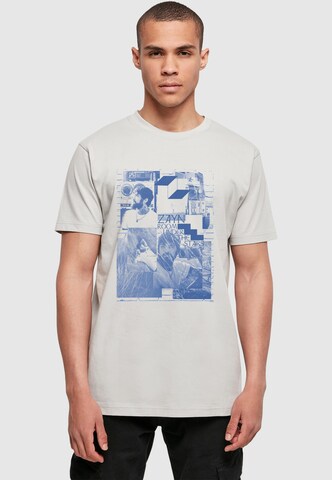 Merchcode T-Shirt 'Zayn' in Grau: Vorderseite