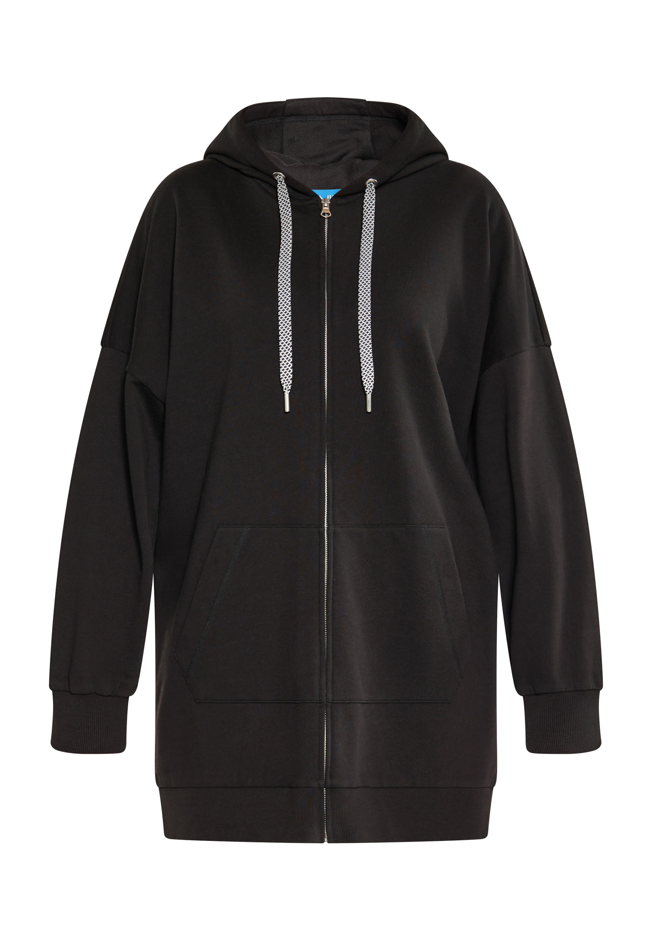 SANIKA Sweatvest in Zwart: voorkant