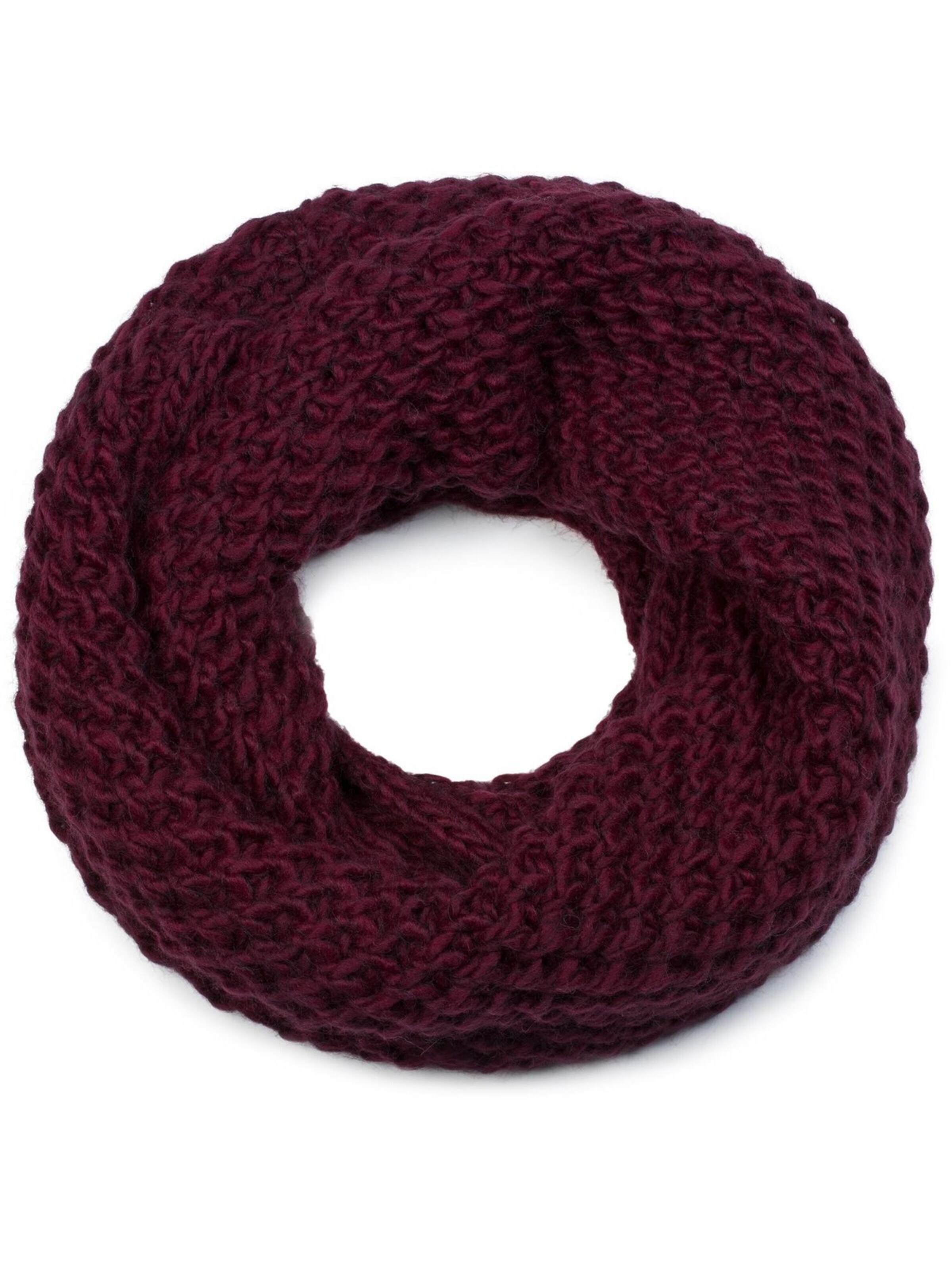 styleBREAKER Loop scarf 'Grobstrick Loop Schal mit Woll-Anteil' in Red: front
