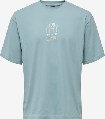 Only & Sons T-Shirt 'MALIK' in Blau: predná strana