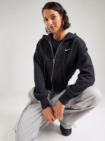 Nike Sportswear Collegetakki 'PHNX FLC' värissä musta: etupuoli