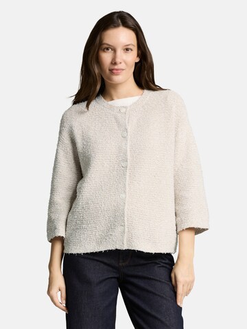 TOM TAILOR Knit Cardigan in White: front