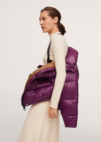 MANGO Winter Jacket 'Aspen' in Purple