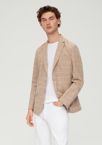 s.Oliver Slim fit Colbert ' ' in Bruin: voorkant