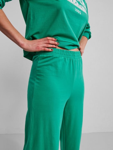 PIECES Wide leg Pants 'Vienna' in Green