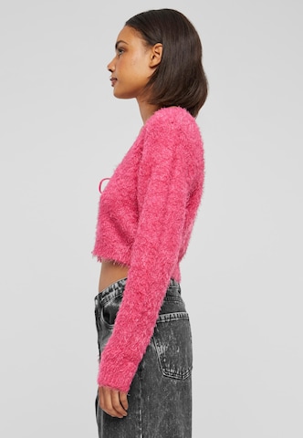 Urban Classics Knit Cardigan in Pink
