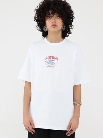 Koyumi Shirt 'Oversize Panthera Tigris DTG Print T-Shirt – Heavy Cotton' in White