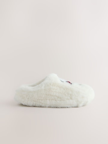 Next - Zapatillas de casa en blanco
