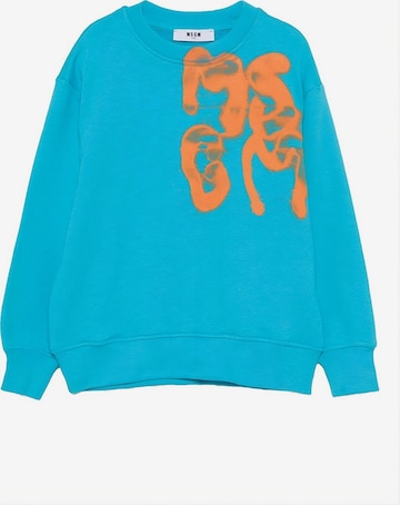 MSGM Sweatshirt 'Felpa girocollo turchese per bambino' in Blau: Vorderseite