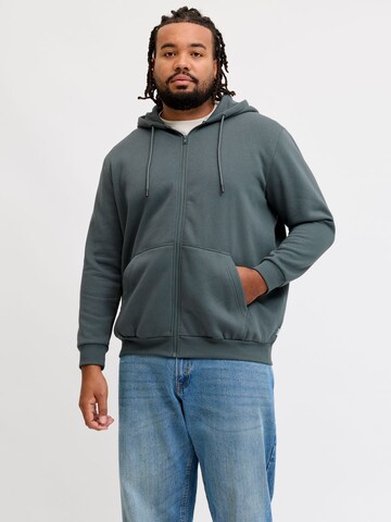Veste mi-saison Jack & Jones Plus en gris : devant