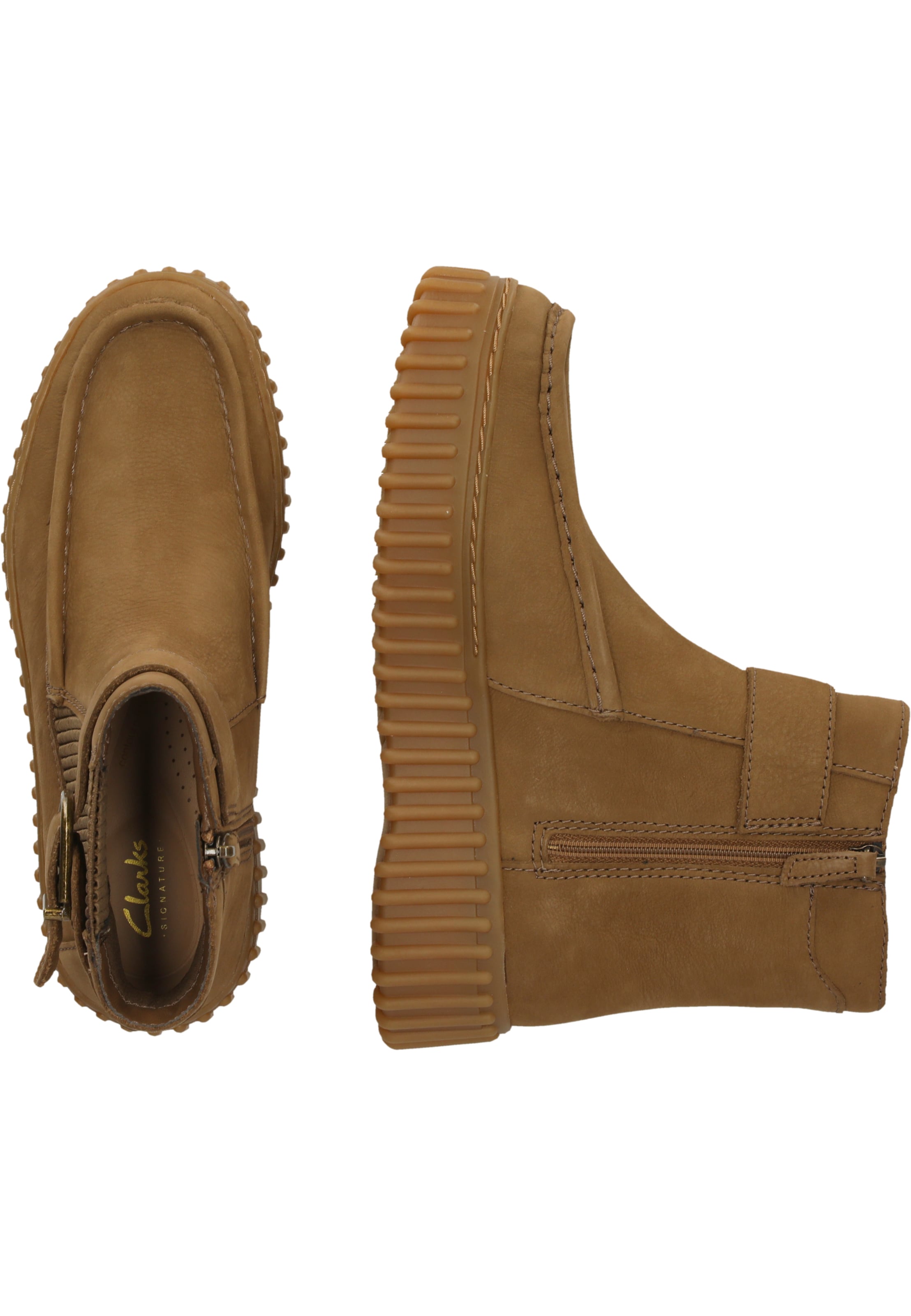 CLARKS Booties 'Torhill Buckle' in Brown