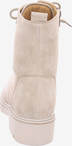 GABOR Lace-Up Ankle Boots in Beige