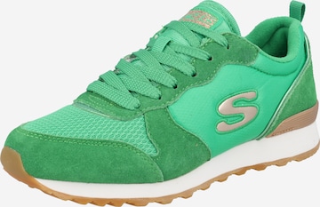 Baskets basses SKECHERS en vert : devant