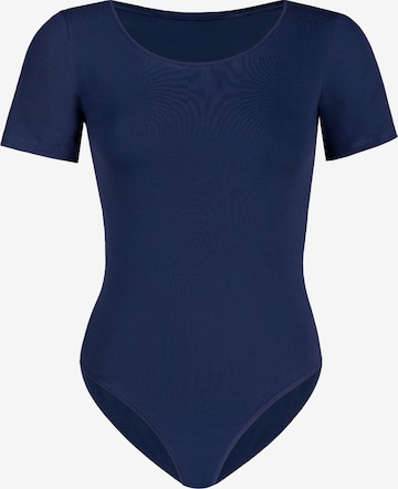 TEYLI Shirt Bodysuit in Blue: front