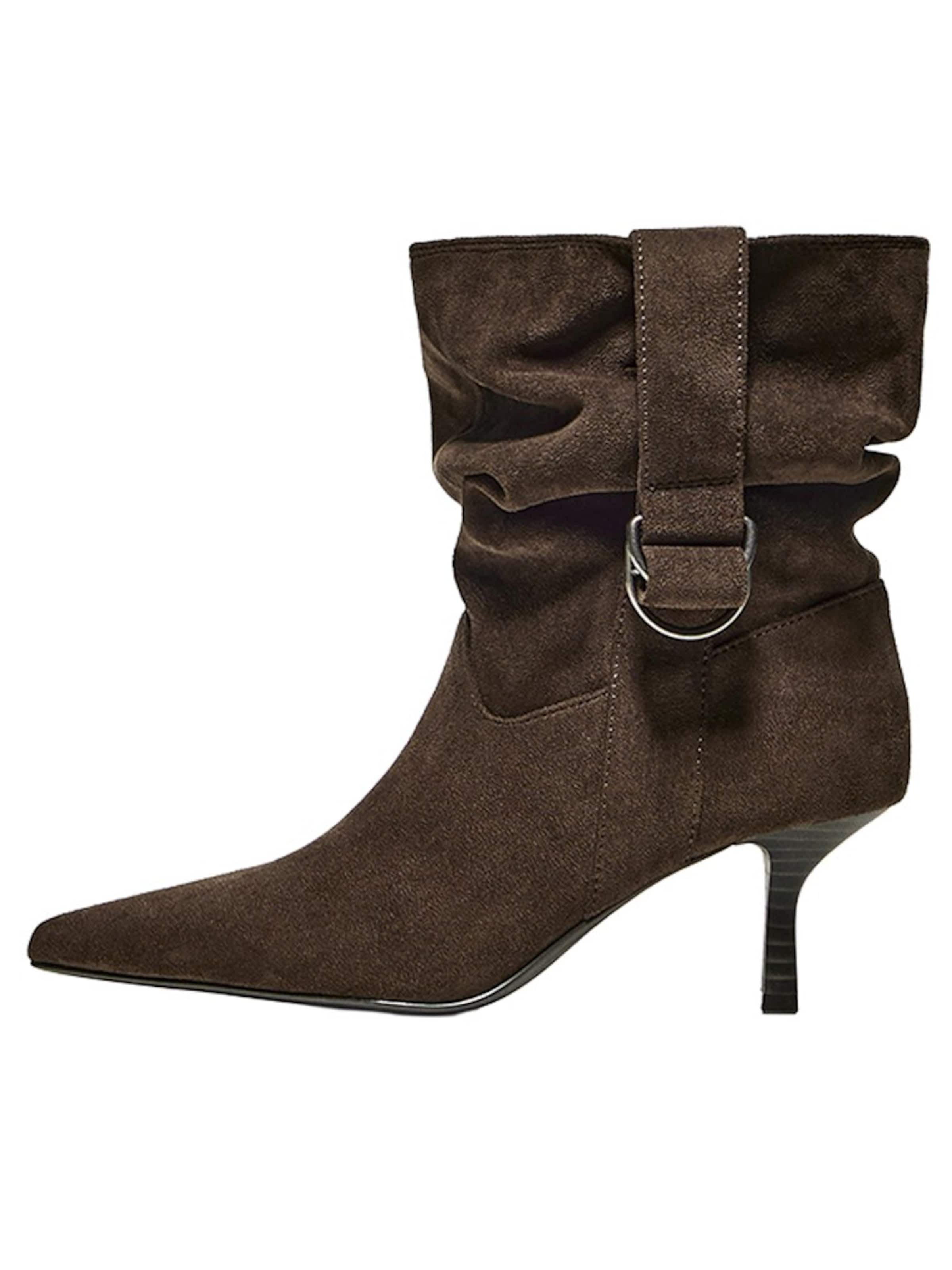 Bottines Bershka en marron : sur le côté