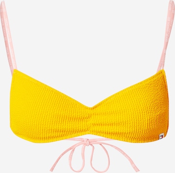 Tommy Jeans Bygelfri Bikiniöverdel i gul: framsida