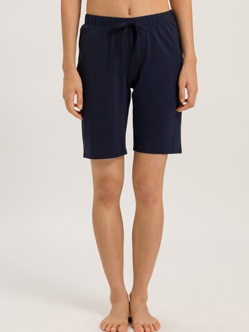 Hanro Pajama pants 'Natural Wear' in Blue: front