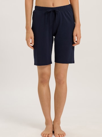 Hanro Pajama Pants 'Natural Wear' in Blue: front