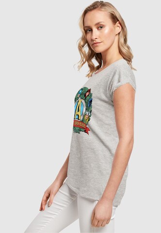 ABSOLUTE CULT T-Shirt 'Marvel - Santa's Super Helpers' in Grau