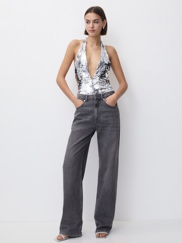 Pull&Bear Blusenbody in Silber