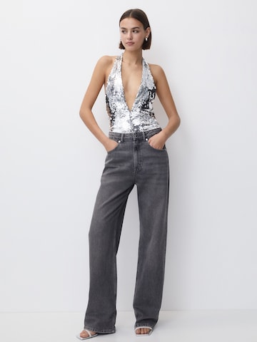 Pull&Bear Tričkové body – stříbrná