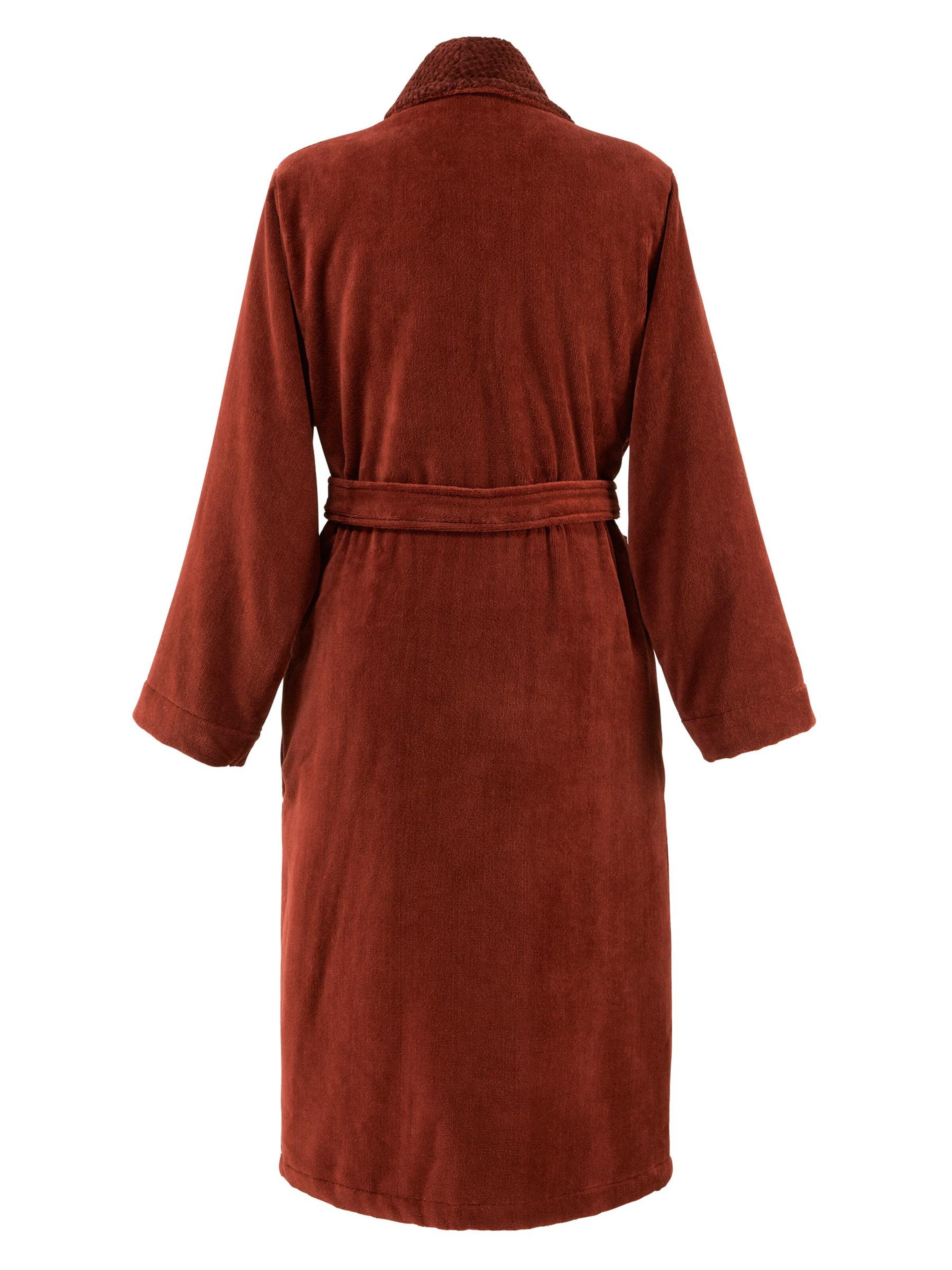 BOSS Home Long Bathrobe 'DOUBLEB' in Red