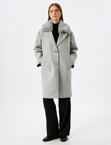 Koton Between-Seasons Coat in Grey: front