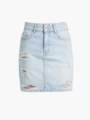 IT'S BASIC Rok 'RIPPED MINI DENIM SKIRT' in Blauw