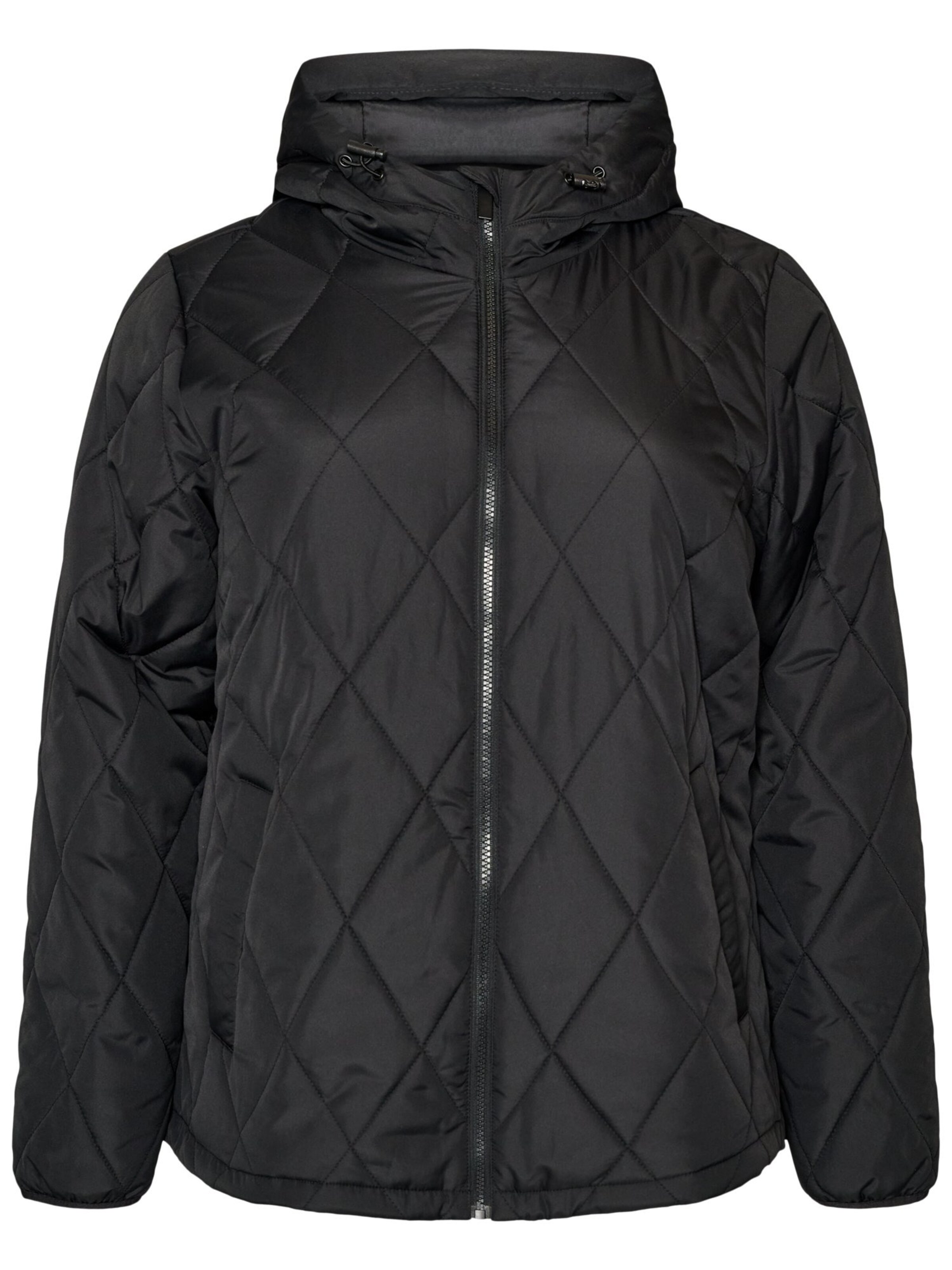 Zizzi Between-season jacket in Black: front