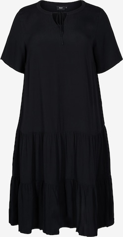 Zizzi Καλοκαιρινό φόρεμα 'VBELLA' σε μαύρο: μπροστά