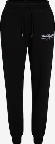 Regular Pantaloni 'Hotel' de la Karl Lagerfeld pe negru: față
