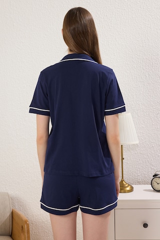Trendyol - Pijama de pantalón corto en azul
