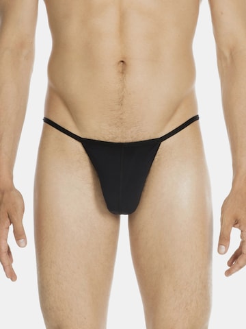 HOM Panty ' Plumes ' in Black: front