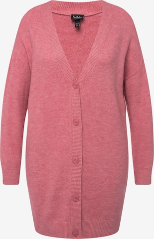 Cardigan Ulla Popken en rose : devant