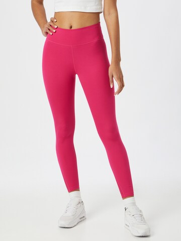 NIKE Skinny Sportbroek 'One' in Roze: voorkant