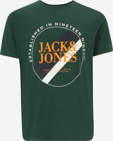 T-Shirt 'LOOF' Jack & Jones Plus en vert : devant