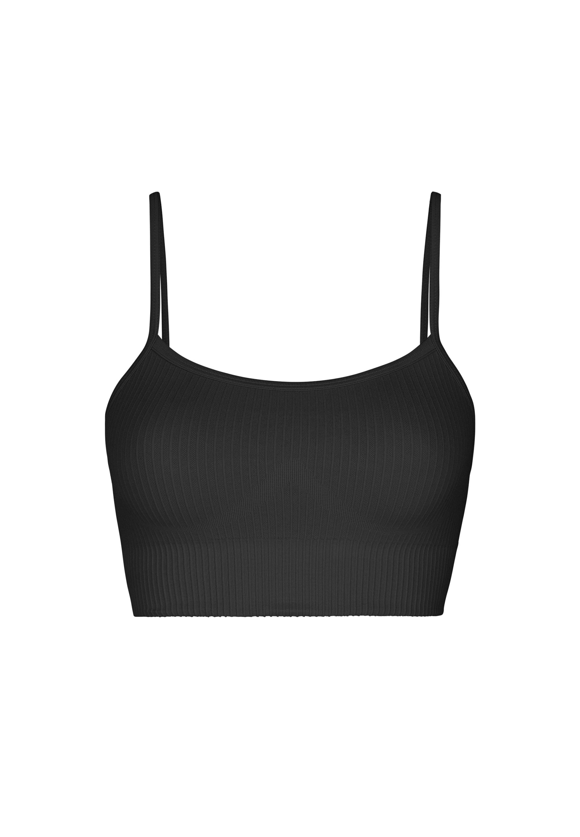 SNOCKS Bustier Sport-BH 'Seamless' in Schwarz: Vorderseite