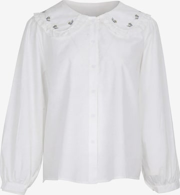 Usha - Blusa em branco: frente