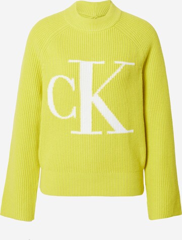 Calvin Klein Jeans Svetr – žlutá: přední strana