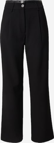 juoda ABOUT YOU Plačios klešnės Klostuotos kelnės 'Colleen': priekis