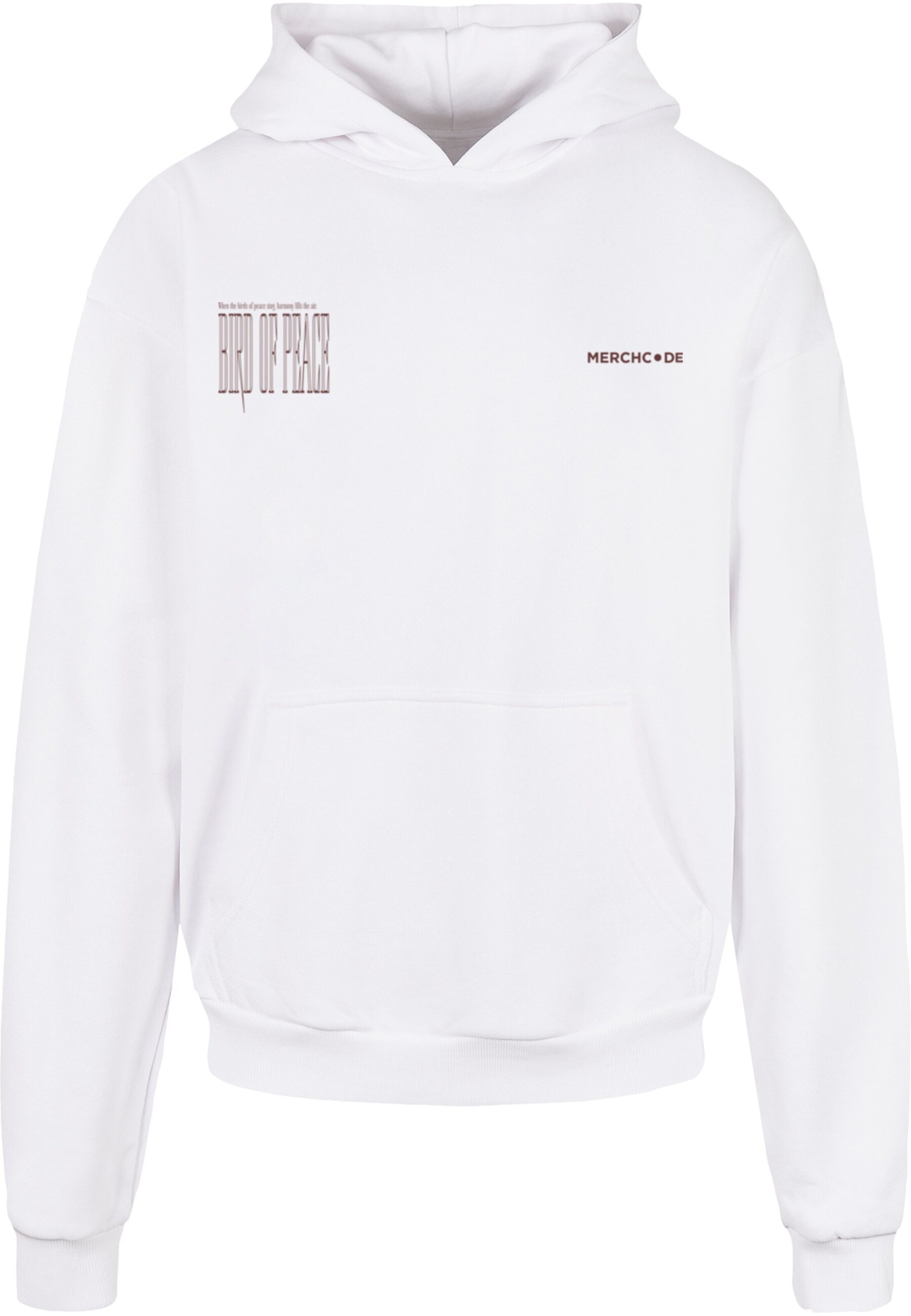 Merchcode Sweatshirt 'Birds Of Peace 2' i hvid: forside