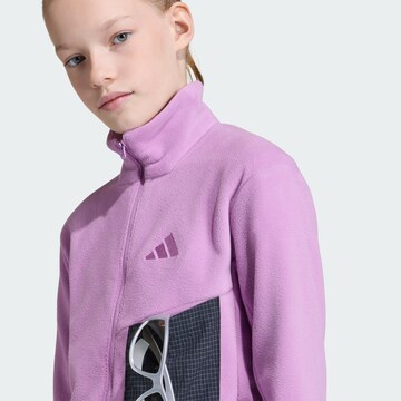 ADIDAS TERREX Athletic fleece jacket 'Kids Multi Full-Zip' in Purple