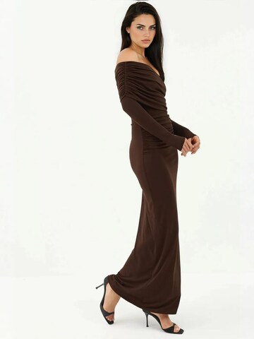 Hiccup Dress in Brown