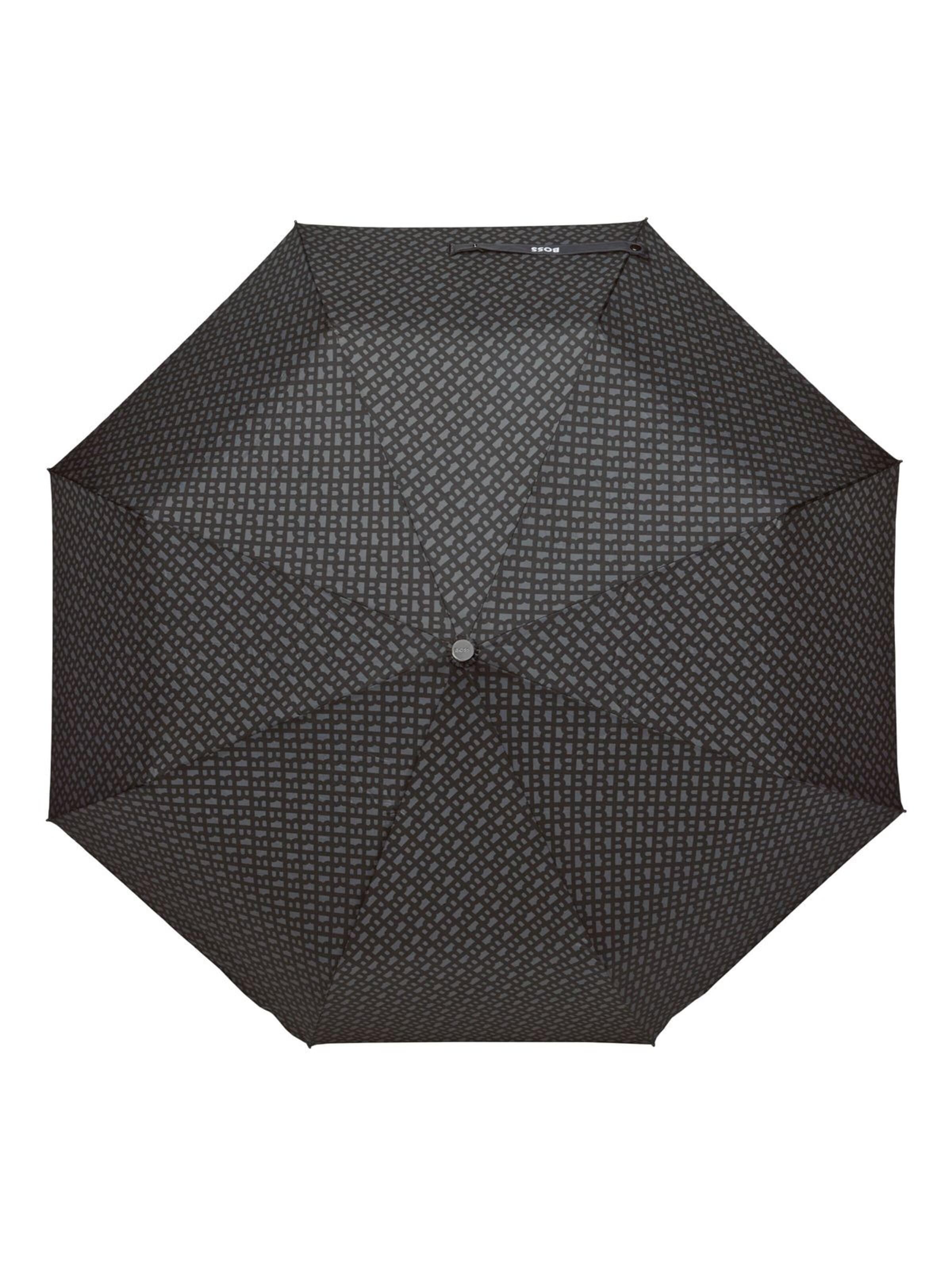 Parapluie 'Pocket umbrella Monogramme Dark Grey' BOSS en gris