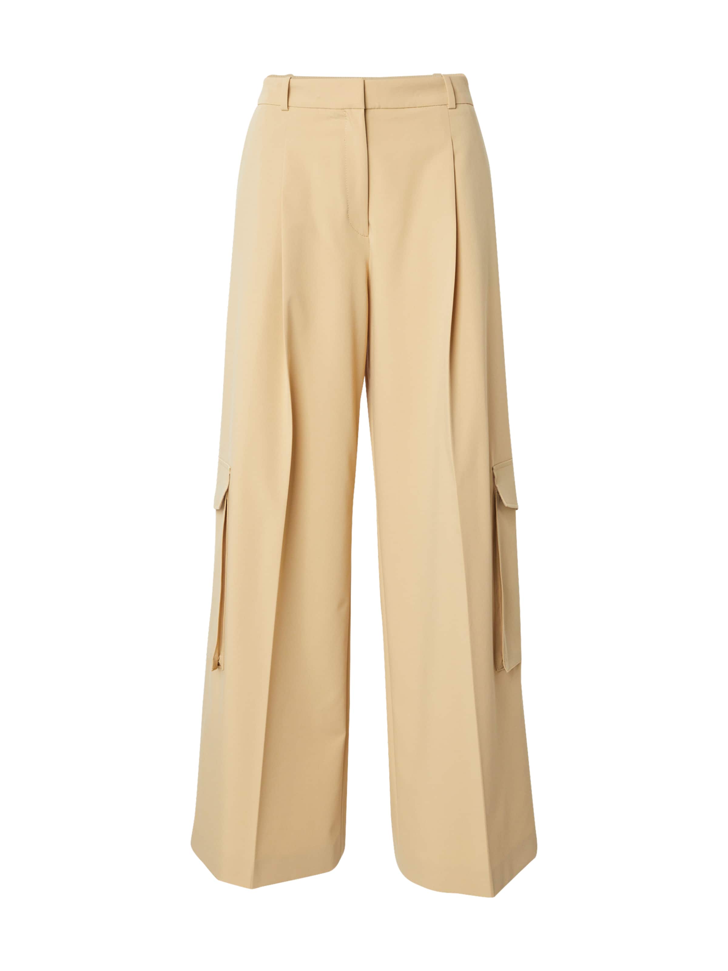 HUGO Trousers with creases 'Herota' in Beige, Item view