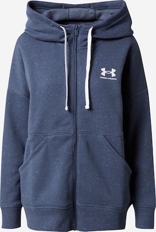 UNDER ARMOUR Athletic Zip-Up Hoodie 'Rival' in Grey: front
