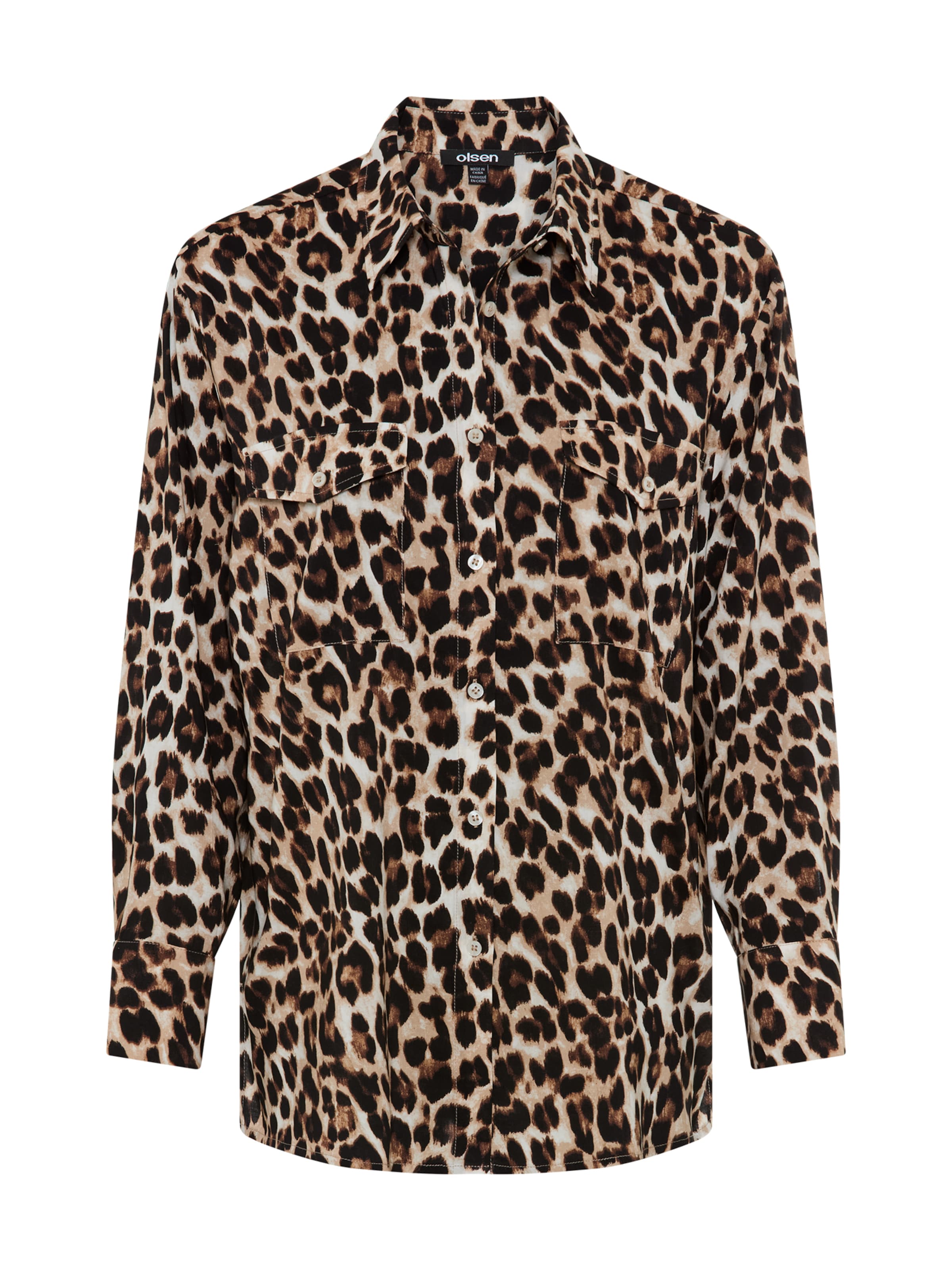 Olsen Bluse in Braun: Vorderseite