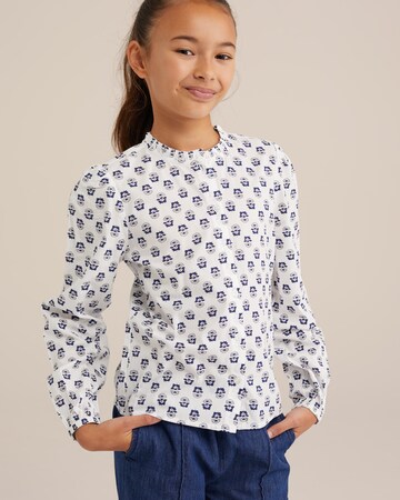 WE Fashion Блузка в Белый: спереди