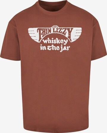 Merchcode Shirt 'Thin Lizzy - Whiskey Amended' in Brown: front