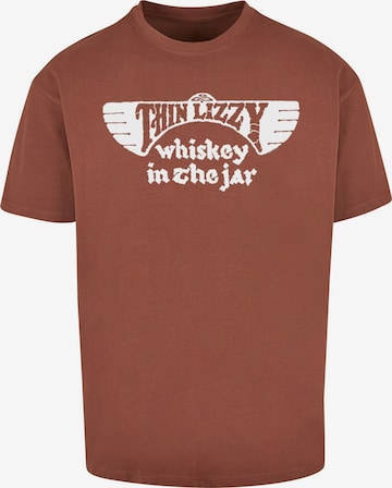 T-Shirt 'Thin Lizzy - Whiskey' Merchcode en marron : devant